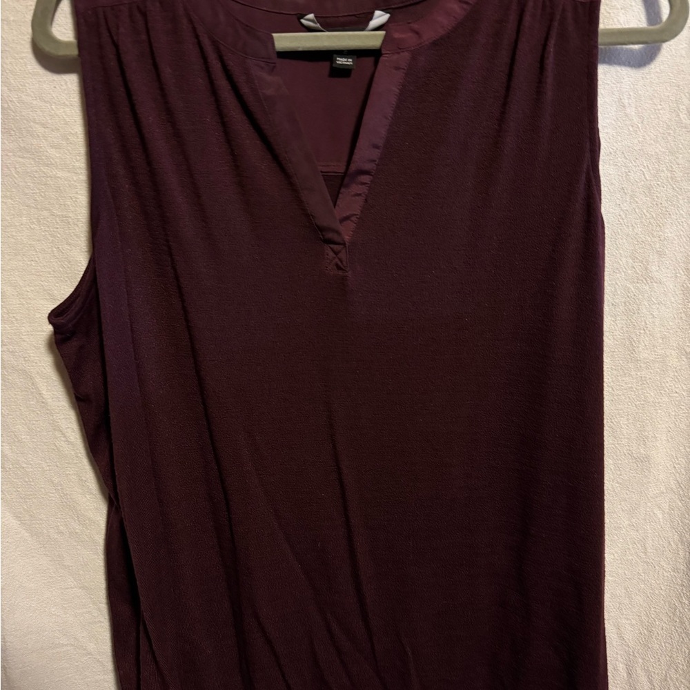Sleeveless Plum Top